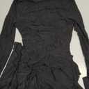 KUTUMAI Long Sleeve Slit Formal Dresses for Women 2025 Fall Wedding Guest Cocktail Party Modest Ruched Maxi Dress (Small, Black)