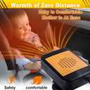Car Heater & Defroster 12V Portable Car Heaters for Vehicle 200W Fast Heating & Cooling Fan with 360 Rotatable Base Plug In Windshield Defogger for Car,Truck,SUV,RV | Auto Heater for Winter Driving