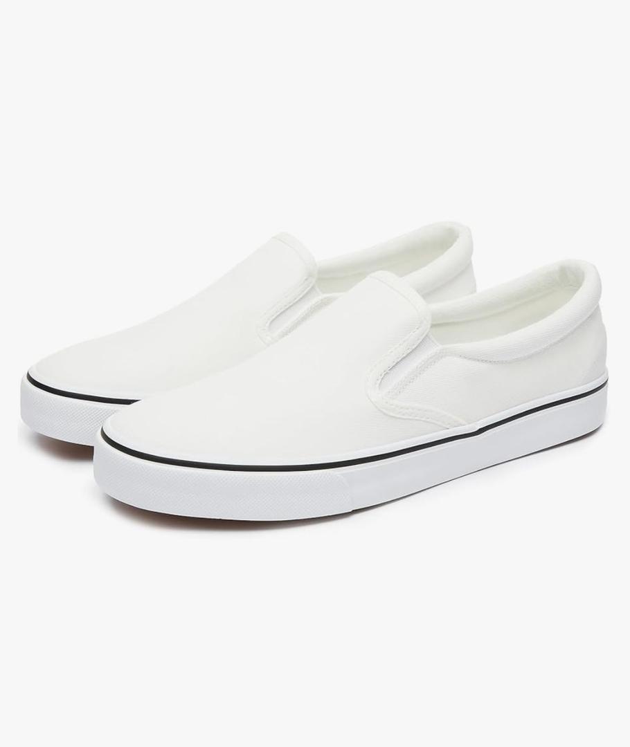 yageyan Mens Slip on Sneakers Loafers Shoes Canvas Black Shoes Canvas Blue Casual Fashion Shoes.37