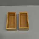 Kitchen Drawer Organizer Bins, Stackable Bamboo Deep Drawer Organizer for Silverware, Utensils, Cutlery, Flatware, Junk Drawer, Dresser, Bathroom, 6" x 3" x 2.5" (Set of 2)