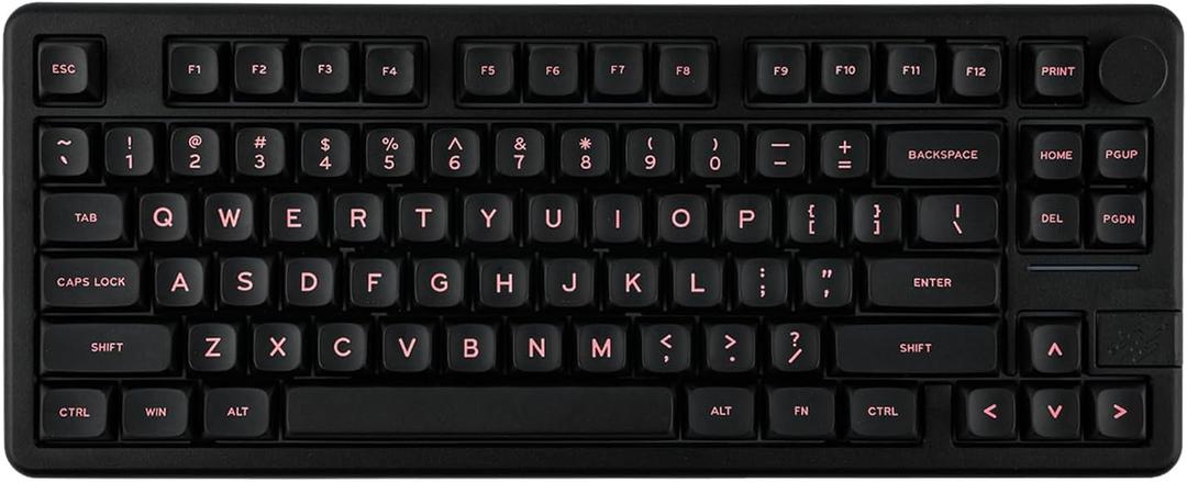 EPOMAKER Galaxy70 Wireless Gaming Keyboard, 75% Aluminium Mechanical Keyboard, Bluetooth 5.0/2.4GHz/USB-C Wired, Programmable, Hot Swappable, for PC/Mac/Office/Gaming (Black, Petal Switch)