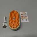 SteamCat 3 in 1 Cordless Cat Grooming Brush, Built-in Lithium Battery, Silicone Massaging, Removes Static & Pet Hair, for Cats & Dogs (White)