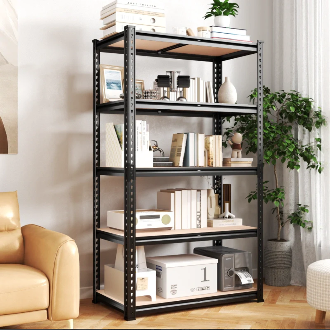 Reibii 5-Tier Steel Shelving Units, 2020 Lbs Capacity Adjustable Garage Storage Racks For Basement Kitchen Pantry Warehouse - 35.6"W X 16"D X 72.1"H / 1-Pack
