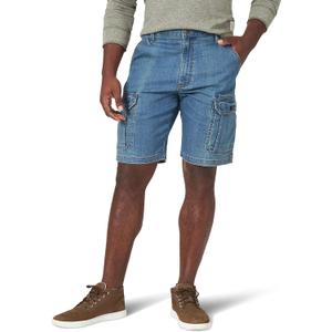 Wrangler Authentics Men's Classic Cargo Stretch Short (38, Medium Tint Denim)