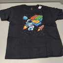 Master Builder Space Astronaut Building Blocks Bricks Boys T-Shirt Size S