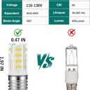 4W Sewing Machine LED Light Bulb – No Flicker Non-dimmable 5/8" Base Screw in Type 15 Watt 120 Volt Halogen lamp Replacement 2PACK (Warm White)