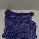 Women's Satin Off Shoulder Ruched Slit Formal Maxi Dress, XL  