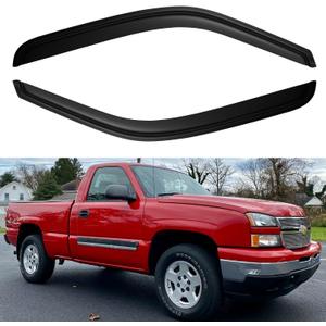 Window Visors Rain Guards for 1999-2007 Chevy Silverado/GMC Sierra 1500, Window Vent Wind Deflectors Visors Shades for 99-06 Silverado/Sierra 2500, 01-07 Silverado/Sierra 3500 Standard Cab, 2 PCS