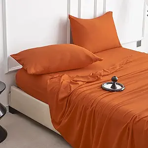 Oeko Tex Standard Sheet Set, 4 Pieces Hotel Luxury Soft Microfiber Standard Bed Sheets Set