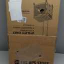 Foldable Utility Cart Folding Portable Rolling Crate Handcart with Durable Heavy Duty Plastic Telescoping Handle Collapsible 4 Rotate Wheels for Travel,Shopping, Luggage, Office, Teacher(White)