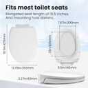 Toilet Seat Compatible with TOTO Transitional SoftClose SS114#01 Elongated Soft Close SEAT for SS237 247 SS224 SS117 SS204 SS154 SS214 Toilet Seat Replacement Parts