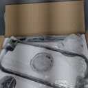 Modern Linear Chandelier, 2-Light Linear Kitchen Island Lighting Fixture with Off-White Fabric Shade, Rustic Pendant Light for Dining Room Bedroom (Black)