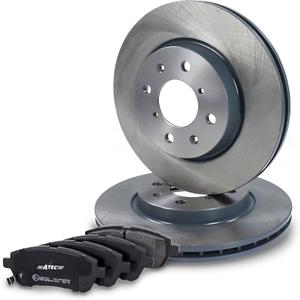 ATEC Germany Brake Set Front Axle Including Brake Discs Diameter 256 mm Vented +