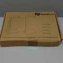 NearMoon Hand Towel Holder with Balanced Marble Base, SUS304 Stainless Steel Stand Towel Ring L Shape Hand Towel Rack Free-Standing Towel Bar for Bathroom Kitchen Countertop(Double Rod Brushed Nickel)