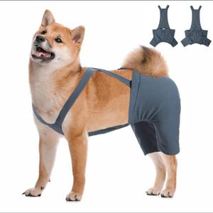 Dog Hind Leg Recovery Sleeve for ACL TPLO After Surgery, Cotton Dog Recovery Pants Prevent Wounds Licking (Navy Blue,2X-Large)