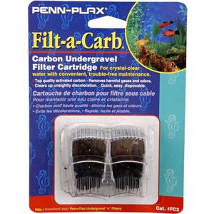 Penn-Plax Replacement Media (2 Pack)  Fits Multi-Pore and Undergravel E Filters  Provides Chemical Filtration (FC2)