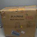 Farini Office Chair with Headrest, Ergonomic Mesh Office Chair with Footrest, High Back Desk Chair with Adjustable Lumber, Swivel Computer Chair for Home Office Study Room, White and Khaki