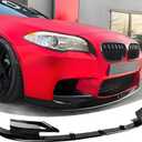 Front Bumper Lip Splitter Spoiler Compatible with BMW M5 F10M 2012 2013 2014 2015 2016 4pcs M Style Air Chin Body Kit Exterior Accessories, Glossy Black