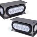 1 Pair Steel Trailer Housing Box w/ 6" OVAL Clear Lens Tail LED Light And 2" Round Clear Marker LED Light Rear Lamp Assembly Pilotos Traseros Conjunto