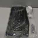 Wireless Keyboard and Mouse Backlits, Wrist Rest, LED Mouse, Rechargeable Ergonomic Keyboard with Phone Holder, Silent Light Up Combo for Computer, Mac, PC, Laptop, Chromebook (Black Large Print)