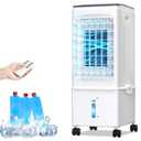 Portable Air Conditioners, 3-IN-1 Portable AC Unit, 2.5 Gal Tank for 24H Fast Cooling, 3 Speeds Swamp Cooler Fan, Quiet Evaporative Air Cooler w/Timer & Remote, Windowless Air Conditioner for Room