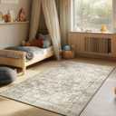 Machine Washable Throw Rugs for Entryway: Door Mat Indoor Entrance 4x6 Small Rug Stain Resistant Non-Slip Low Pile Soft Carpet for Kitchen Front Door Indoor Entry Bathroom Bedroom