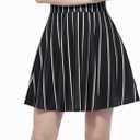 Poboola Christmas Night Jack Cosplay Costume Women Gothic Black Dress Stripe V-neck Bowtie Halloween Fancy Dress Outfit (Black, L)