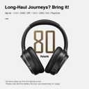 Calmbee Bluetooth Headphones, Hybrid Active Noise Cancelling Wireless Headphones Over Ear with Microphone, Up to 140H Playtime, Transparency Mode, Deep Bass, Clear Calls, Comfort fit for Travel, Home