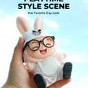 4pcs Dolls Outfit Set, Hat & Overalls for 17 cm Doll Clothes Accessories Suit, Stylish Clothes for Doll, Cute Outfits for Dress up Unique Style with Premium Fabric, White