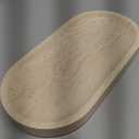 Denique Natural Travertine Tray, 12" Vanity Tray Oval Decorative Tray, Countertop Organizer for Perfume & Candles, Jewelry Dish Ring Holder for Bathroom Counter, Vanity, Dresser (Travertine Beige)