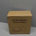 HEYCOME 12 Pcs Unbreakable Deep Dinner Plates Set, 10 inch Reusable Plastic Wheat Straw Plates, Microwave and Dishwasher Safe Plate for Kitchen, Lightweight Plate for Dessert, BPA Free, White