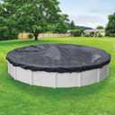 Robelle 18 ft Blue Winter Pool Cover for Above Ground Pools, 4 ft Overlap (22 ft Cover Size), Solid 7 x 7 Scrim, 2.2 oz/yd2, Style: 3618-4K