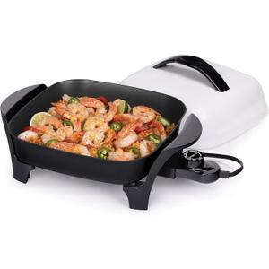 Presto 06620 11-Inch Electric Skillet,Black/White