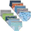 Hanes Boys' Brief Underwear, Cotton Underwear for Boys, No Ride-Up Briefs, 6 and 10 Packs 4T