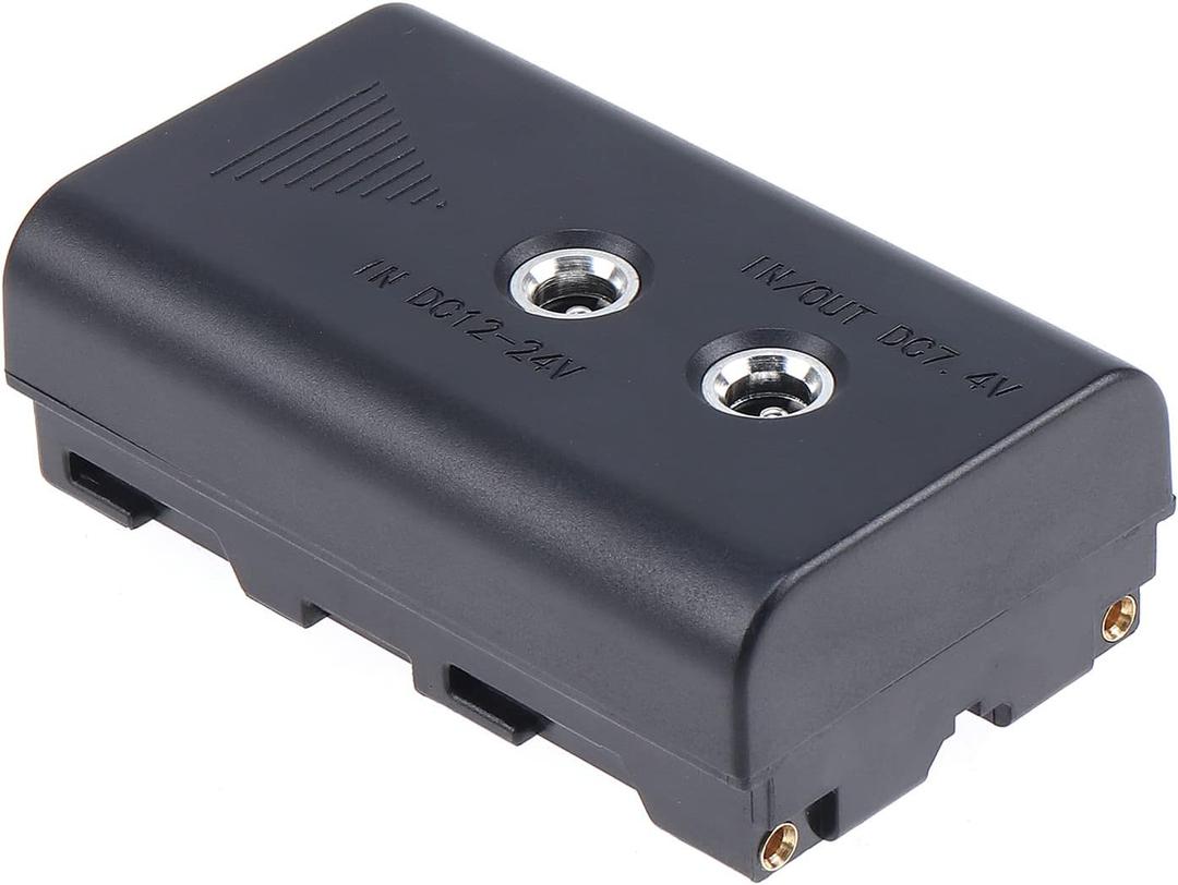 FocusFoto Power Adapter NP-F Dummy Battery DC Coupler Replacement of NP-F960/750/770/970 with a DC Input and a DC Output to Power Camera Field Monitor LED Light, DSLR Mirrorless Camera
