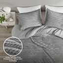 Intelligent Design Twin Comforter Set, Cozy Plush Bedding, Microfiber Reverse, 2 Piece, Lightweight, Super Soft Ribbed Velvet Comforter 1 Sham, All Season Fluffy Bed Set, Avril, Twin/Twin XL Grey