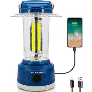 Durapower LED Camping Lantern Rechargeable, Bright 2000 Lumen, 5 Modes, 4000 mAh Power Bank, IP44 Waterproof Lantern for Hurricane, Emergency, Power Outages, Home