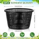 Weysat 8pcs Pond Plant Baskets Hydroponic Baskets 8.3 Inch Round Aquatic Plant Net Pot Large Plastic Net Container Black Mesh Pond Container for Hydroponics Live Aquarium Nursery Grow