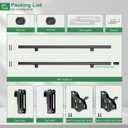 8FT Telescopic Hook on Sliding Library Ladder Hardware,Includes Bottom Wheel with Brake,MAX Load 300lbs