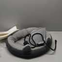 Heated Cat Bed for Small Size Cats, Heated Pet Bed with Timer & Temp Adjustable, Removable Waterproof Pet Heating Pad for Indoor, Gray Cozy Donut Electric Bed Heater Warmer for Kitten Cat,21"L x 21"W x 4.2"Th