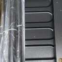 LAATOOREE Nightstand Set of 2, Mid- Century Small Side End Table with Arced Door, Bedside Tables with Solid Wood Legs for Bedroom, Living Room (Black)