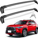 KINGGERI 260Lbs Lockable Roof Rack Cross Bars Compatible with Toyota Corolla Cross 2022 2023 2024 2025 2026 (with Flush Side Rails), Heavy Duty All Aluminum Rail Crossbar Anti-Theft Metal Matte Coated