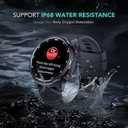 SKG Smart Watch,Rugged Outdoor Watch with GPS, Fitness Tracker with Heart Rate, SpO2, Sleep Monitor, IP68 Waterproof, Multi-Sports, 3-Axis Compass,Blood Oxygen,''1.32''Screen Android iOS,Gift,V9C