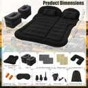 Onirii SUV Air Mattress Bed,Thickened Flocking Flocking Travel Camping Bed with 2 Pillows & Air Pump,Portable Inflatable Car Sleeping Mattress for SUV Trunk and Rear Seat