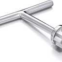 Stainless Steel 23 mm T-Handle Star Pattern Key for Deck Plate and Deck Fills Portable Winches Key Versatile Sailboat Tool Rust-Resistant Maritime Tools