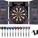 Electronic Dart Board LED Electric Digital Dart Boards for Adults with Cabinet with 12 Soft Tip Dartboard Set