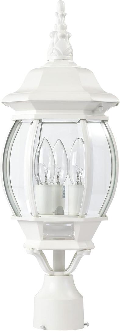 Nuvo 3 Light - 21 in. Post Lantern - Clear Beveled Glass
