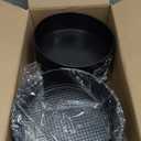 4 Pcs 8 Inch Non Stick Springform Pan with Removable Bottom Carbon Steel Cheesecake Pan Round Springform Cake Mold with Stainless Steel Spring Buckles for Baking Kitchens Restaurant (Black)