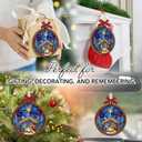 3 x Nativity Christmas Ornament 2025  Holy Family Silent Night Wooden Christmas Decoration, Blue Nativity Ornament, Family Tradition Keepsake  Christian Catholic Gift Exchange Ideas