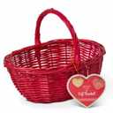 Core Home Woven Oval Basket - Red